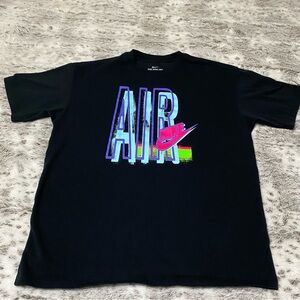 Nike Shirt Mens M Black Cotton Archives Official Reissue Retro Air 90s Neon Logo